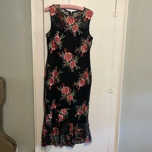 Calvin Klein lace floral dress